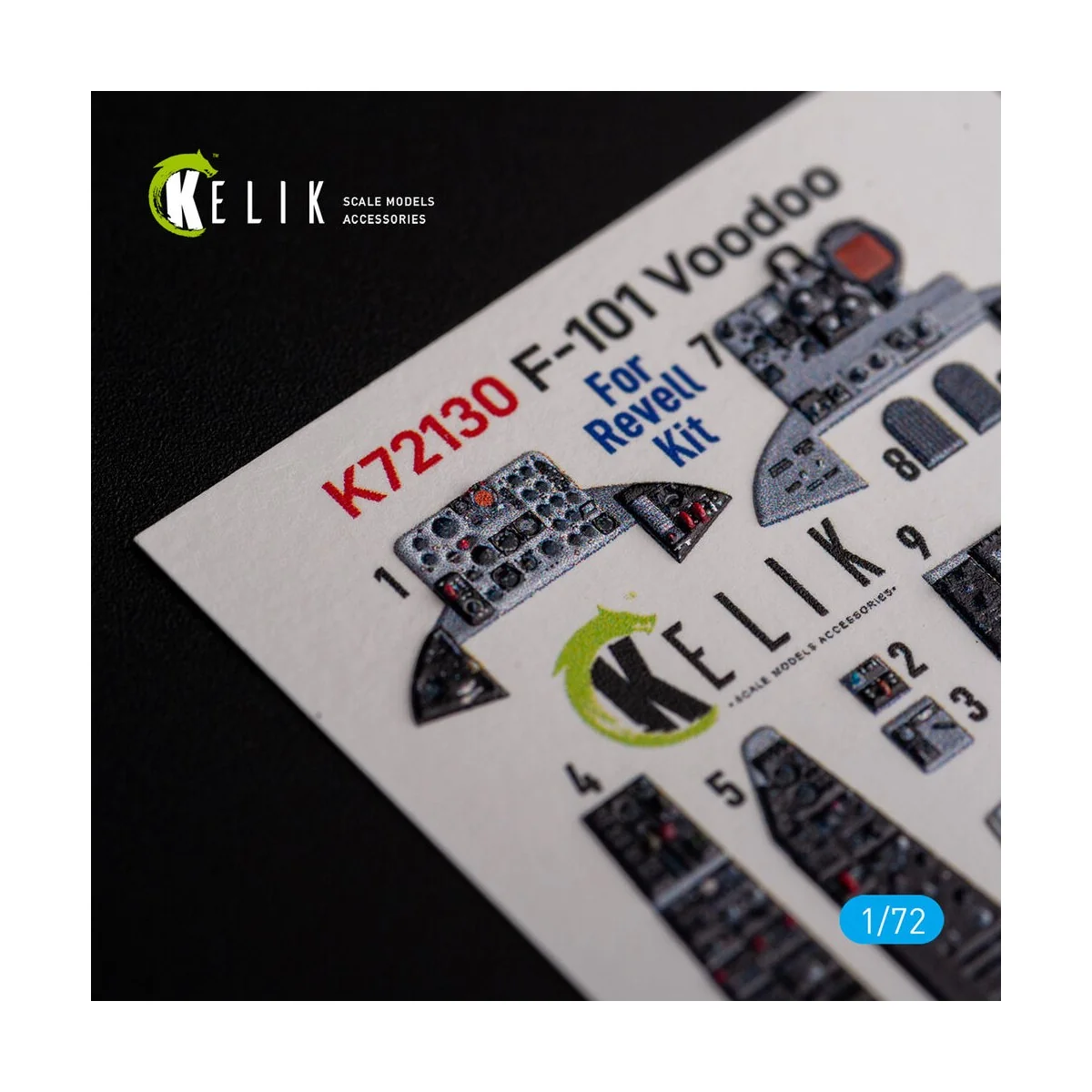 F-101 Voodoo - interior 3D decals for Revell kit, 1/72 - Kelik K72130