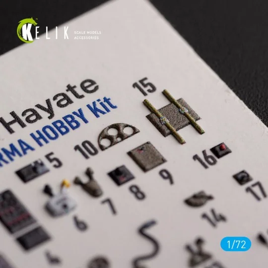 Ki-84 Hayate - interior 3D decals for Arma Hobby kit, 1/72 - Kelik ...