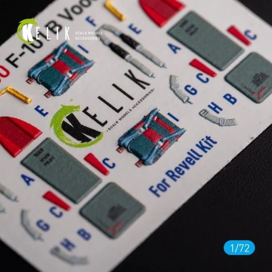 F-101 Voodoo - interior 3D decals for Revell kit, 1/72 - Kelik K72130