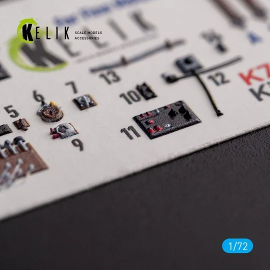 Ki-100-I - interior 3D decals for FineMolds kit, 1/72 - Kelik K72140