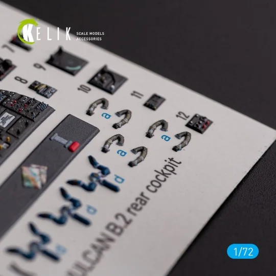 AVRO VULCAN B.2 Rear cockpit - interior 3D decals for Airfix kit, 1...