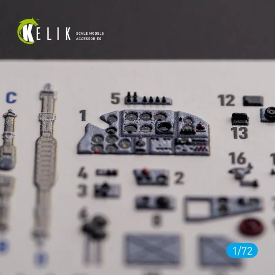 Il-2 Shturmovik - interior 3D decals for Tamiya kit, 1/72 - Kelik K...