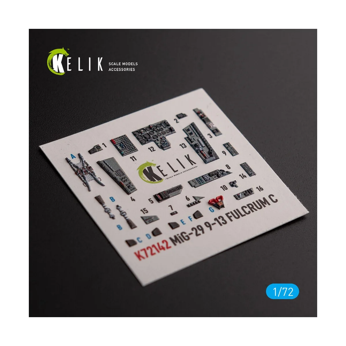 Mig-29 Fulcrum-C 9-13 interior 3D decals for GWH kit, 1/72 - Kelik ...