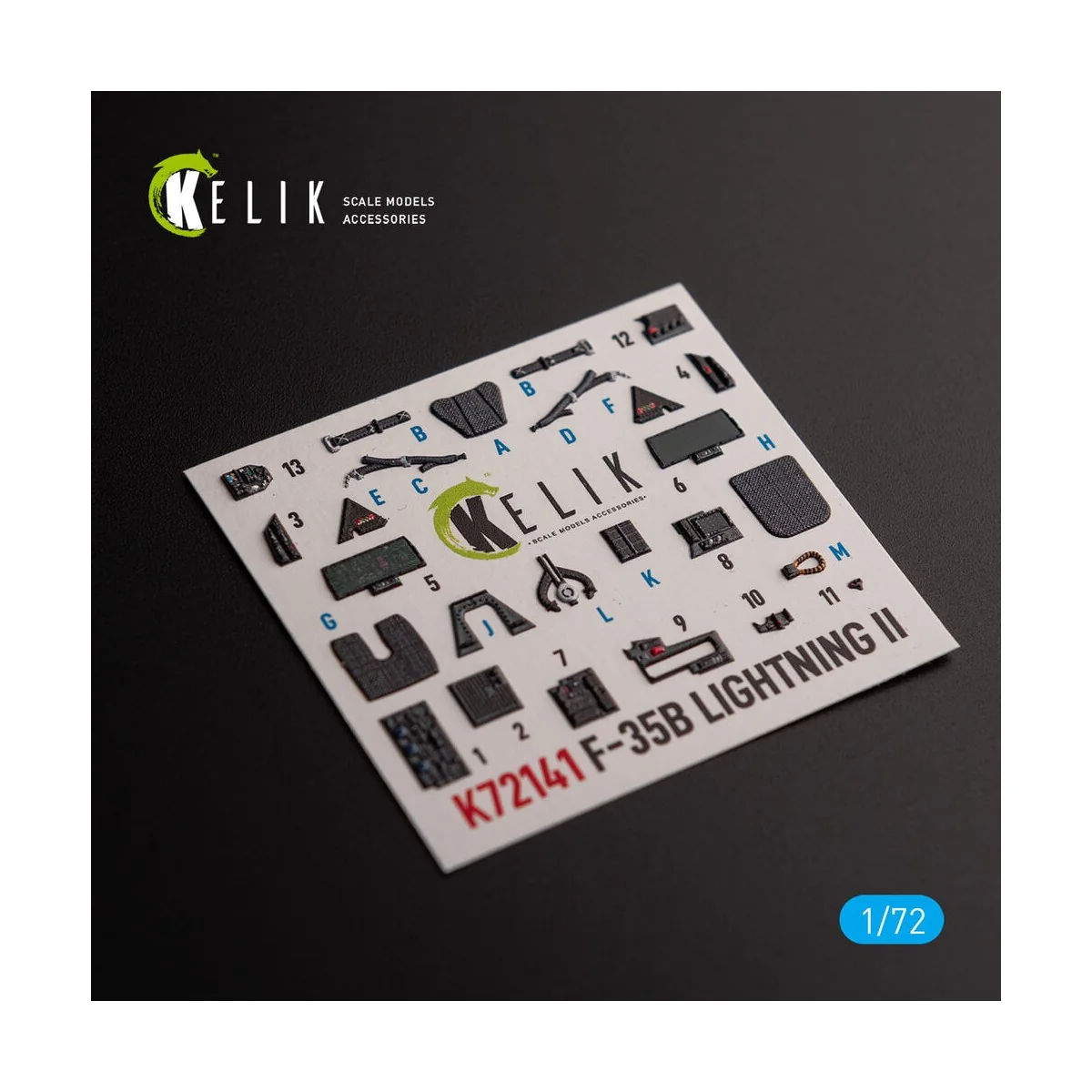 F-35B - interior 3D decals for Tamiya kit, 1/72 - Kelik K72141
