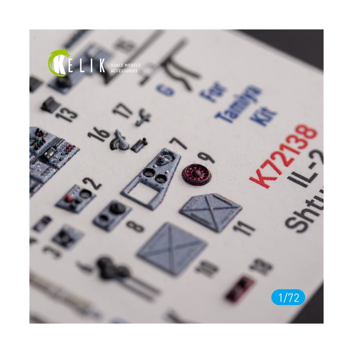 Il-2 Shturmovik - interior 3D decals for Tamiya kit, 1/72 - Kelik K...