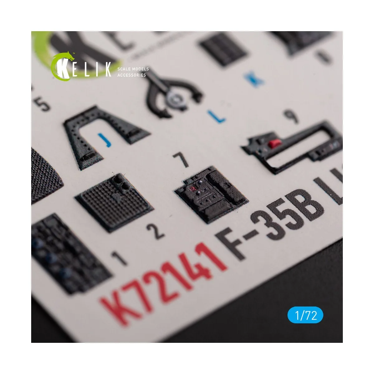 F-35B - interior 3D decals for Tamiya kit, 1/72 - Kelik K72141