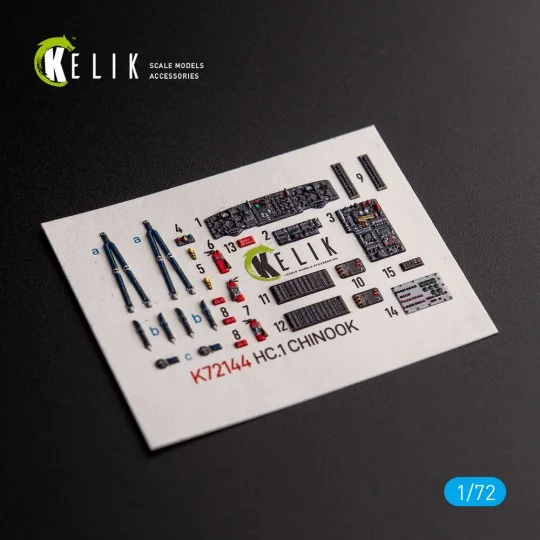 HC.1 Chinook - interior 3D decals for Airfix kit, 1/72 - Kelik K72144