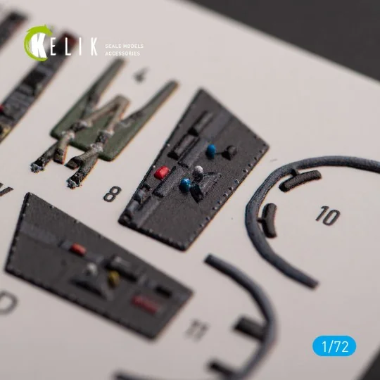 Super Etendard - interior 3D decals for Academy kit, 1/72 - Kelik K...