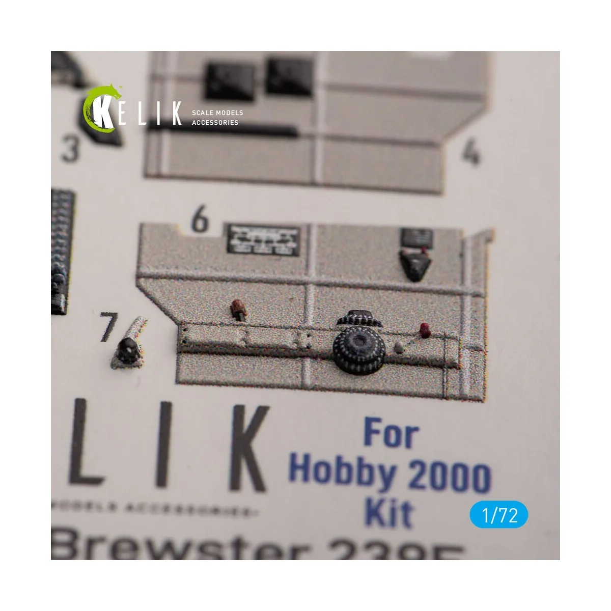 Brewster 239E - interior 3D decals for Hobby 2000/Hasegawa kit, 1/7...