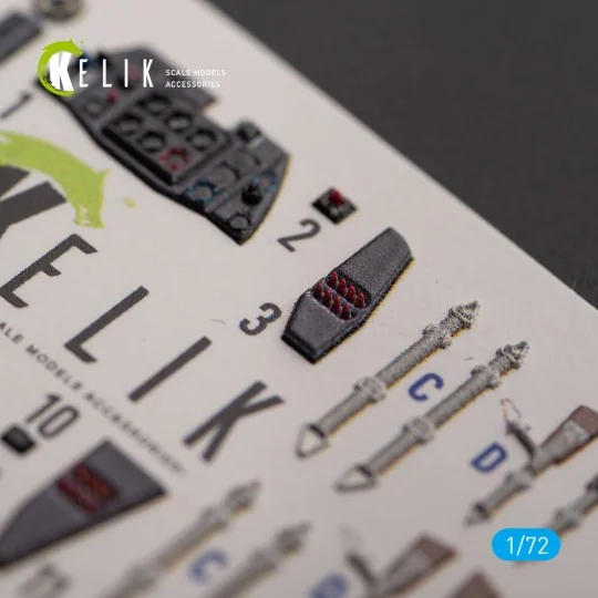 Me 163 B/S Komet - interior 3D decals for Hobby 2000/Academy kit, 1...