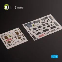 F-14B - interior 3D decals for GWH kit, 1/72 - Kelik K72152