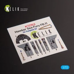 Hawker Sea Fury FB.11 - interior 3D decals for Trumpeter kit, 1/72 ...