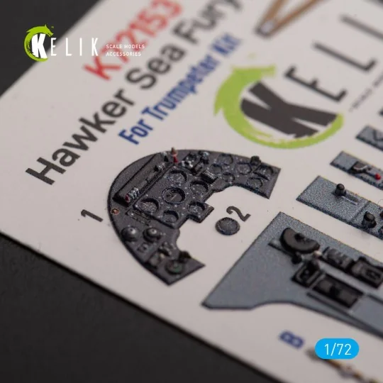 Hawker Sea Fury FB.11 - interior 3D decals for Trumpeter kit, 1/72 ...