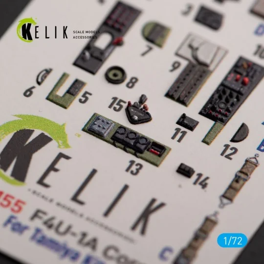 F4U-1A Corsair - interior 3D decals for Tamiya kit, 1/72 - Kelik K7...