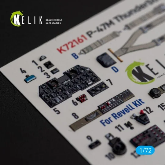 P-47M Thunderbolt- interior 3D decals for Revell kit, 1/72 - Kelik ...