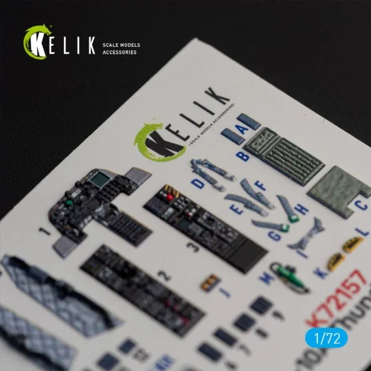 OA-10A Thunderbolt - interior 3D decals for Italeri kit, 1/72 - Kel...