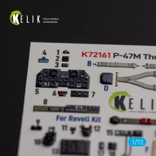 P-47M Thunderbolt- interior 3D decals for Revell kit, 1/72 - Kelik ...