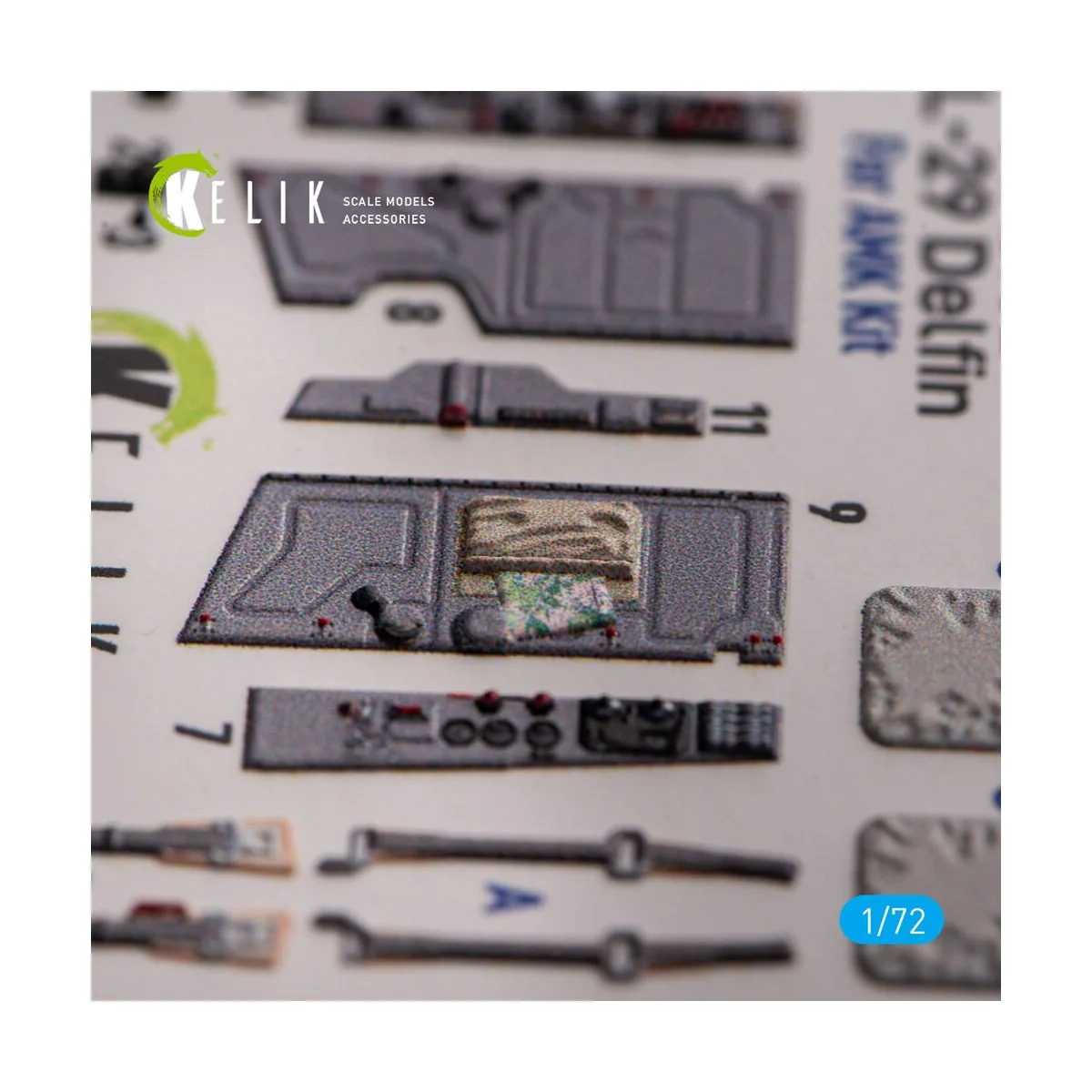 L-29 Delfin - interior 3D decals for AMK kit, 1/72 - Kelik K72162