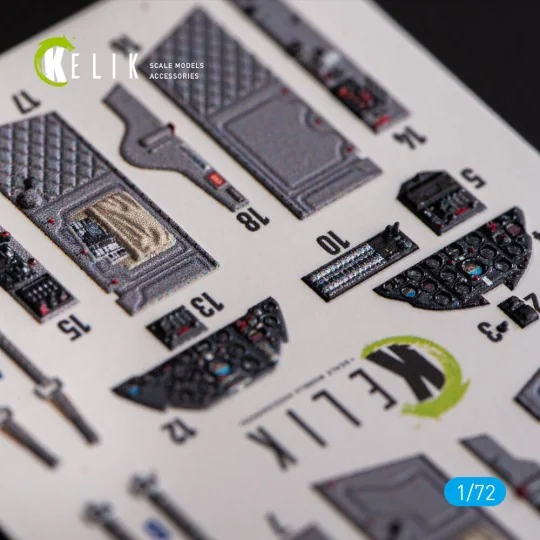 L-29 Delfin - interior 3D decals for AMK kit, 1/72 - Kelik K72162