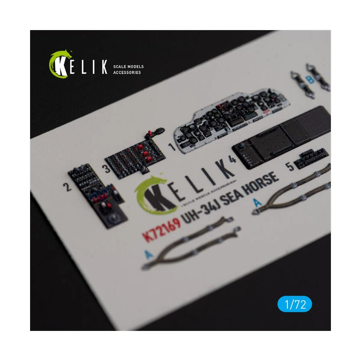 UH-34J SEA HORSE - interior 3D decals for Italeri kit, 1/72 - Kelik...