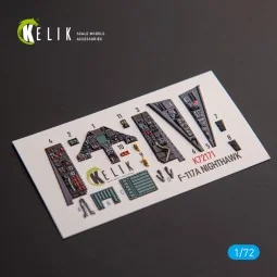 F-117A NIGHTHAWK - interior 3D decals for Academy kit, 1/72 - Kelik...