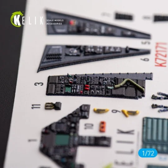 F-117A NIGHTHAWK - interior 3D decals for Academy kit, 1/72 - Kelik...