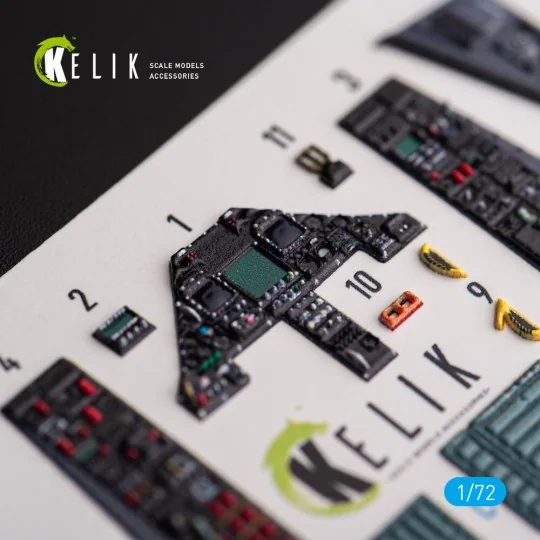 F-117A NIGHTHAWK - interior 3D decals for Academy kit, 1/72 - Kelik...