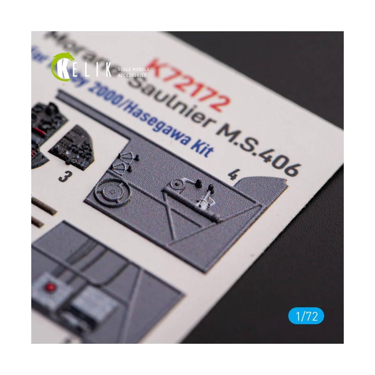 Morane-Saulnier M.S.406 - interior 3D decals for Hobby 2000/Hasegaw...