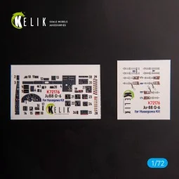 Ju88 G-6 - interior 3D decals for Hasegawa kit, 1/72 - Kelik K72176