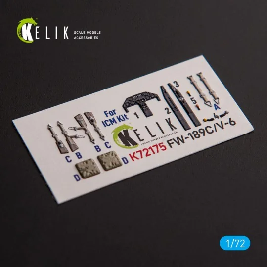 FW-189C/V-6 - interior 3D decals for ICM kit, 1/72 - Kelik K72175