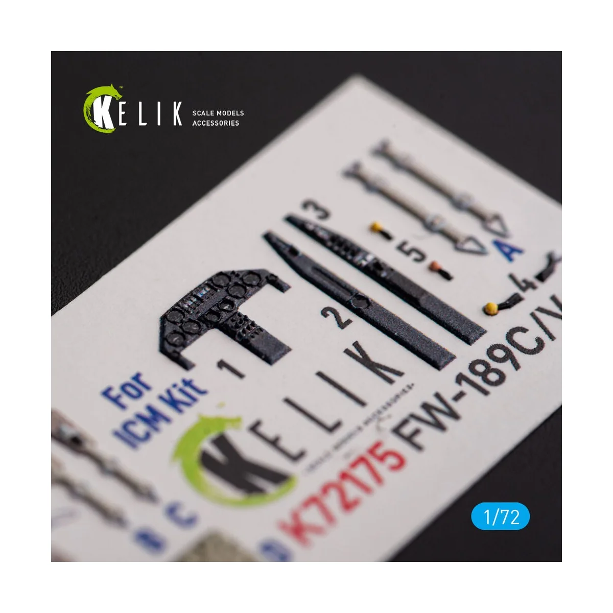 FW-189C/V-6 - interior 3D decals for ICM kit, 1/72 - Kelik K72175