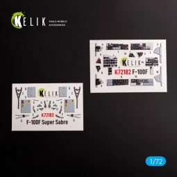 F-100F - interior 3D decals for Trumpeter kit, 1/72 - Kelik K72182