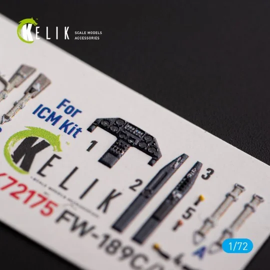 FW-189C/V-6 - interior 3D decals for ICM kit, 1/72 - Kelik K72175