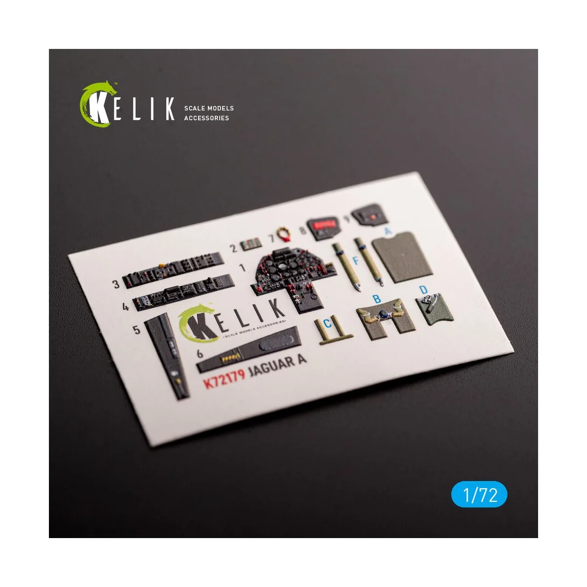 Jaguar A - interior 3D decals for HobbyBoss kit, 1/72 - Kelik K72179