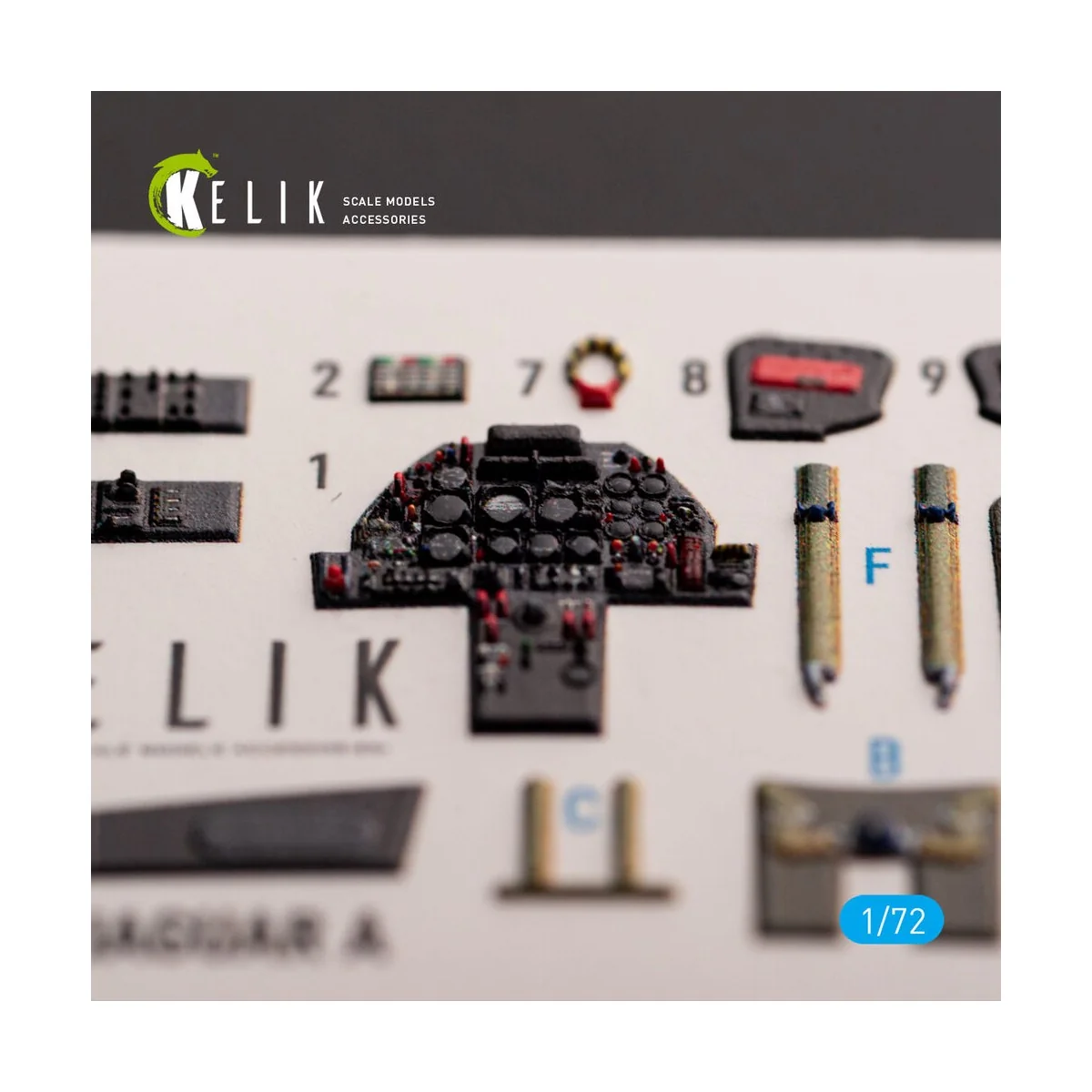 Jaguar A - interior 3D decals for HobbyBoss kit, 1/72 - Kelik K72179