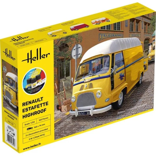 STARTER KIT Renault Estafette Highroof, 1/24 - Heller 56740