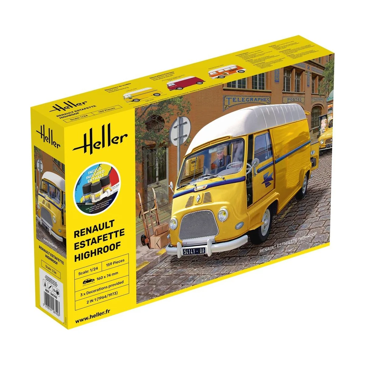 STARTER KIT Renault Estafette Highroof, 1/24 - Heller 56740