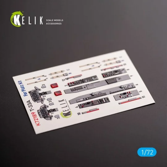 T-33A Shooting Star - interior 3D decals for Platz kit, 1/72 - Keli...