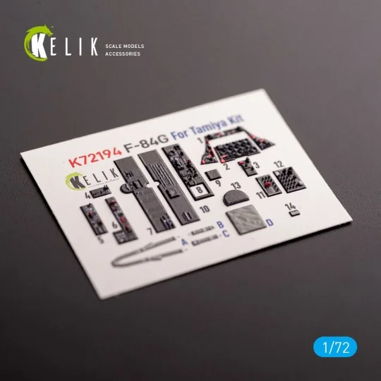 F-84G Thunderjet - interior 3D decals for Tamiya kit, 1/72 - Kelik ...