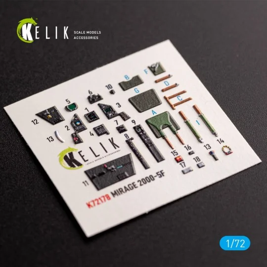 Mirage 2000-5F - interior 3D decals for ModelSvit kit, 1/72 - Kelik...