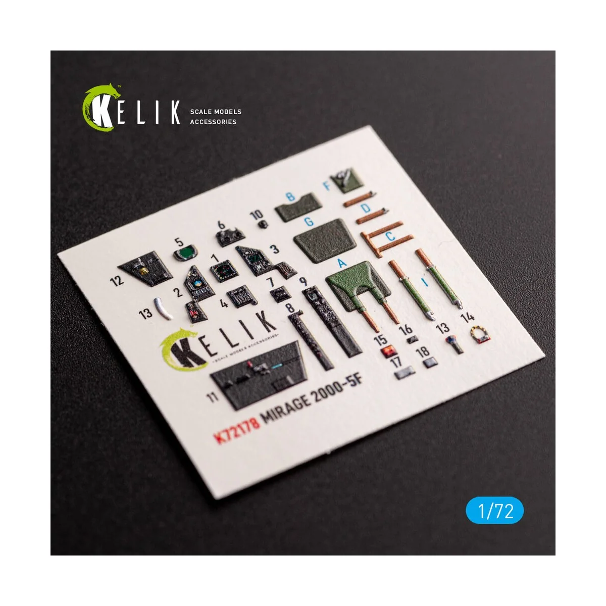 Mirage 2000-5F - interior 3D decals for ModelSvit kit, 1/72 - Kelik...