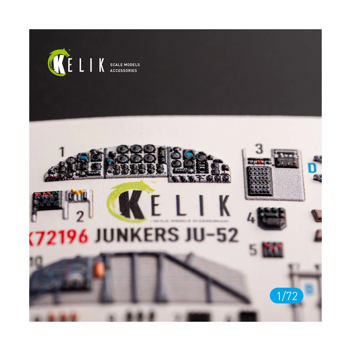 Ju-52 - interior 3D decals for Italeri kit, 1/72 - Kelik K72196