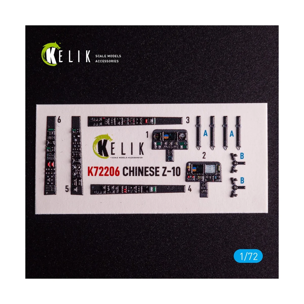 Z-10 Chinese - interior 3D decals for HobbyBoss kit, 1/72 - Kelik K...