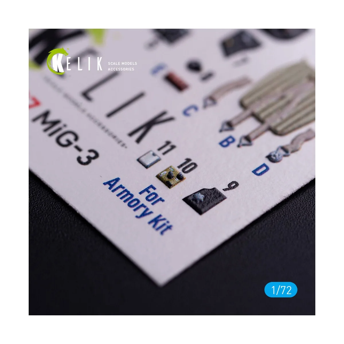 MiG-3 - interior 3D decals for Armory kit, 1/72 - Kelik K72207
