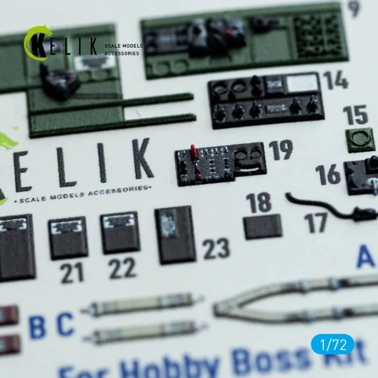 TBM-3 Avenger - interior 3D decals for HobbyBoss kit, 1/72 - Kelik ...