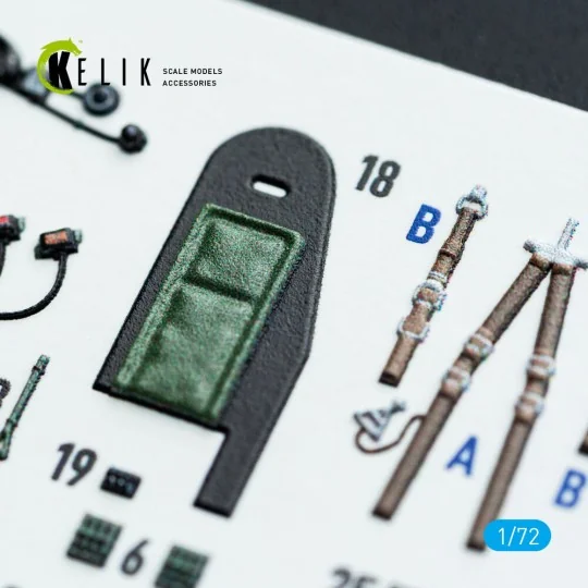 Mosquito PR.XVI - interior 3D decals for Airfix kit, 1/72 - Kelik K...