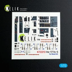 He-177A-5 - interior 3D decals for Revell kit, 1/72 - Kelik K72213