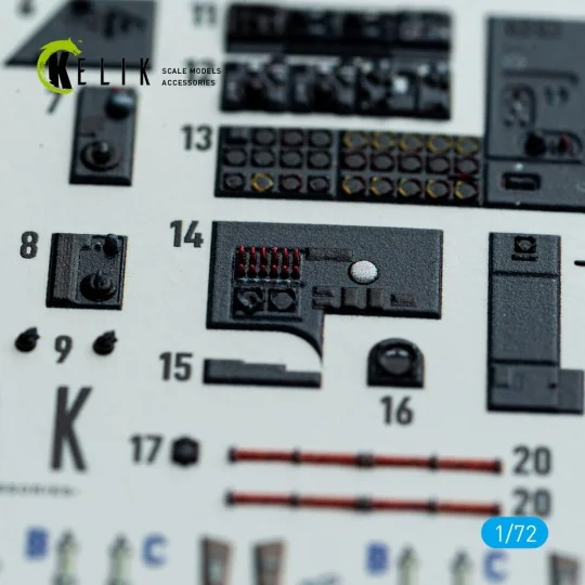 He-177A-5 - interior 3D decals for Revell kit, 1/72 - Kelik K72213