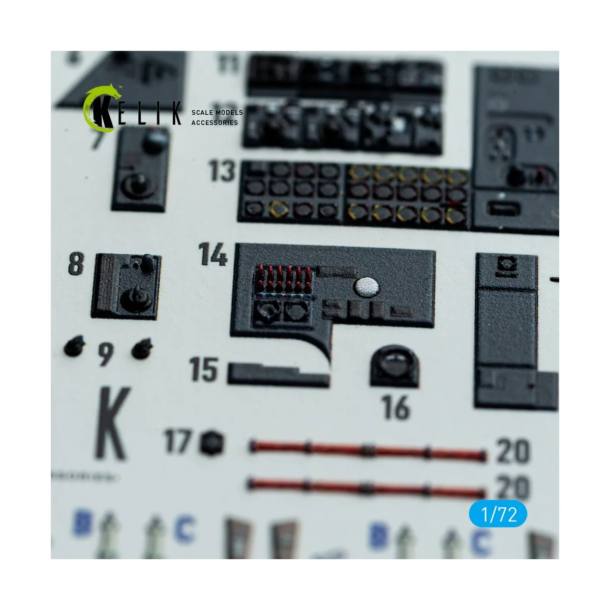 He-177A-5 - interior 3D decals for Revell kit, 1/72 - Kelik K72213