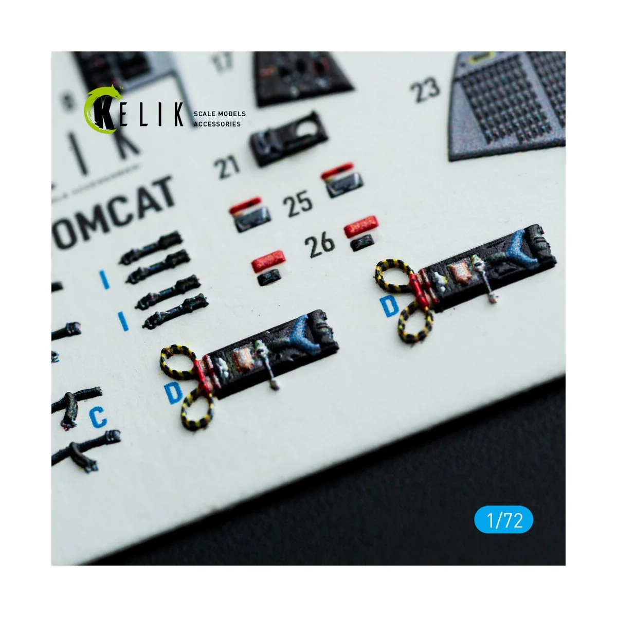 F-14B Tomcat - interior 3D decals for HobbyBoss kit, 1/72 - Kelik K...